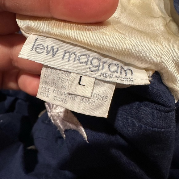 Vintage Reversible American Flag Zip Up Bomber Jacket Lew Magram NY Men’s L - Picture 9 of 11